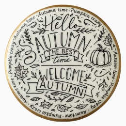 Ciastko lukrowane HALLO  AUTUMN N No.1 roz.XL KOŁO Jesień ręcznie robione