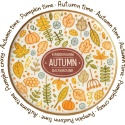 Ciastko lukrowane HALLO  AUTUMN N roz.XL KOŁO No.2 Jesień ręcznie robione