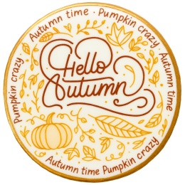 Ciastko lukrowane HALLO  AUTUMN N roz.L KOŁO No.1 Jesień ręcznie robione