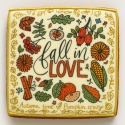Ciastko lukrowane LOVE  AUTUMN N roz.M  KWADRAT AT Jesień ręcznie robione