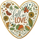 Ciastko lukrowane LOVE  AUTUMN N roz.M SERCE Jesień ręcznie robione