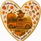 Ciastko lukrowane PAMPKIN DRIVER No.1 roz.XL SERCE Jesień ręcznie robione