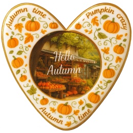 Ciastko lukrowane  PUMPKIN  SHOP roz.M SERCE Jesień ręcznie robione