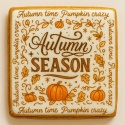 Ciastko lukrowane  AUTUMN N SEASON roz.M  KWADRAT AT Jesień ręcznie robione