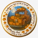 Ciastko lukrowane GHOST NIGHT CAR roz.XL KOŁO No.1 HALLOWEEN ręcznie robione