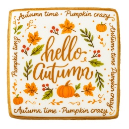 Ciastko lukrowane HALLO  AUTUMN N COLORS roz.XL POZIOM No.1 Jesień ręcznie robione