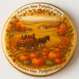 Ciastko lukrowane OLD PUMPKIN HUNTING roz.S KOŁO Jesień ręcznie robione