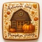 Ciastko lukrowane PUMPKIN OLD HAUS roz.XL KWADRAT Jesień ręcznie robione