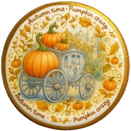 Ciastko lukrowane PUMPKIN PRINCESS No.1 roz.M KOŁO Jesień ręcznie robione