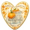 Ciastko lukrowane PUMPKIN PRINCESS roz.S SERCE Jesień ręcznie robione