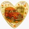 Ciastko lukrowane RED PICKUP GARDEN roz.M SERCE JESIEŃ ręcznie robione