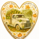 Ciastko lukrowane AROMAS OF  AUTUMN N roz.L SERCE JESIEŃ ręcznie robione