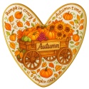 Ciastko lukrowane  AUTUMN N DECORATION roz.L SERCE JESIEŃ ręcznie robione
