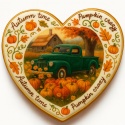 Ciastko lukrowane  AUTUMN N GARDEN CAR roz.S SERCE JESIEŃ ręcznie robione