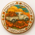 Ciastko lukrowane BIG PUMPKIN HARVEST roz.M KOŁO JESIEŃ ręcznie robione
