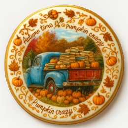 Ciastko lukrowane BOOK PUMPIKIN GARDEN roz.M KOŁO JESIEŃ ręcznie robione