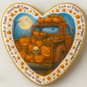 Ciastko lukrowane GHOST NIGHT CAR roz.L SERCE HALLOWEEN ręcznie robione