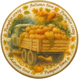 Ciastko lukrowane LARGE DELIVERY PUMPKINS roz.S KOŁO JESIEŃ ręcznie robione
