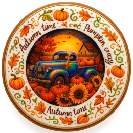 Ciastko lukrowane RAINBOW  AUTUMN N roz.XL KOŁO No.1 JESIEŃ ręcznie robione