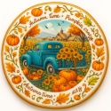 Ciastko lukrowane SUNFLOWERS PUMPKINS roz.L KOŁO JESIEŃ ręcznie robione