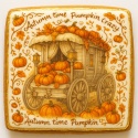 Ciastko lukrowane TRAVELING WAGON roz.S  KWADRAT AT JESIEŃ ręcznie robione Ciastko lukrowane TRAVELING WAGON roz.S  KWADRAT AT JESIEŃ ręcznie robione