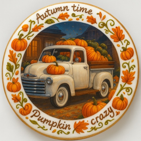 Ciastko lukrowane WHITE PERL PUMPKIN roz.S KOŁO No.1 JESIEŃ ręcznie robione Ciastko lukrowane WHITE PERL PUMPKIN roz.S KOŁO No.1 JESIEŃ ręcznie robione