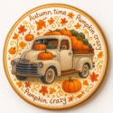Ciastko lukrowane WHITE PERL PUMPKIN roz.M KOŁO JESIEŃ ręcznie robione