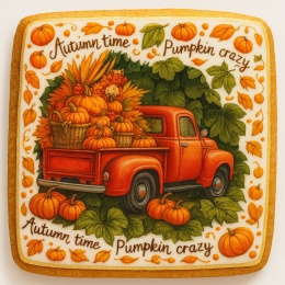 Ciastko lukrowane  AUTUMN N ABUNDANCE roz.XL PION ręcznie robione