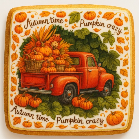 Ciastko lukrowane AUTUMN ABUNDANCE roz.M PION ręcznie robione Ciastko lukrowane AUTUMN ABUNDANCE roz.M PION ręcznie robione