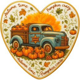 Ciastko lukrowane SHERIFF PUMPKIN roz.S SERCE ręcznie robione