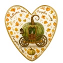 Ciastko lukrowane PUMPKIN CARRIAGE GREEN roz.M SERCE JESIEŃ ręcznie robione