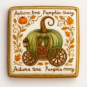 Ciastko lukrowane PUMPKIN CARRIAGE GREEN roz.S PION JESIEŃ ręcznie robione