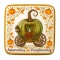 Ciastko lukrowane PUMPKIN CARRIAGE GREEN roz.M KWADRAT JESIEŃ ręcznie robione