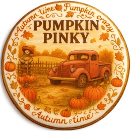 Ciastko lukrowane PUMPKIN CURIOSITY roz.XL KOŁO JESIEŃ ręcznie robione