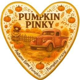 Ciastko lukrowane PUMPKIN CURIOSITY roz.M SERCE JESIEŃ ręcznie robione