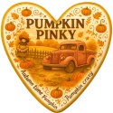 Ciastko lukrowane PUMPKIN CURIOSITY roz.S SERCE JESIEŃ ręcznie robione