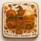 Ciastko lukrowane PUMPKIN DRIVER SUN roz.S KWADRAT ręcznie robione