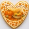 Ciastko lukrowane PUMPKIN MENU roz.S SERCE ręcznie robione