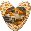 Ciastko lukrowane WHITE PERL PUMPKIN roz.S SERCE JESIEŃ ręcznie robione