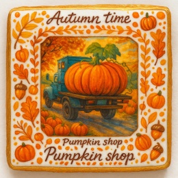Ciastko lukrowane BIG PUMPKIN TIR roz.L POZIOM ręcznie robione
