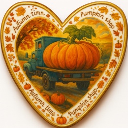 Ciastko lukrowane BIG PUMPKIN TIR roz.M SERCE ręcznie robione