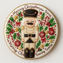 Ciastko lukrowane Dziadek Do Orzechów No.30 KOŁO roz.L ręcznie robione