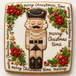 Ciastko lukrowane Dziadek Do Orzechów No.30  KWADRAT AT roz.M ręcznie robione