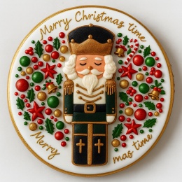 Ciastko lukrowane Dziadek Do Orzechów No.32 KOŁO roz.L ręcznie robione