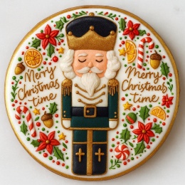 Ciastko lukrowane Dziadek Do Orzechów No.32A KOŁO roz.XL ręcznie robione