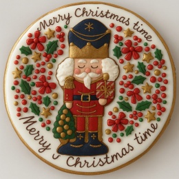 Ciastko lukrowane Dziadek Do Orzechów No.35 KOŁO roz.L ręcznie robione