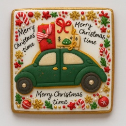 Ciastko lukrowane GARBUS PRESENTS GREEN roz.S POZIOM ręcznie robione