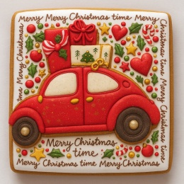 Ciastko lukrowane GARBUS PRESENTS RED roz.M POZIOM ręcznie robione