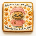 Ciastko lukrowane HALLOWEEN No.2 roz.XL  KWADRAT AT ręcznie robione