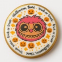 Ciastko lukrowane HALLOWEEN No.3 roz.M KOŁO ręcznie robione
